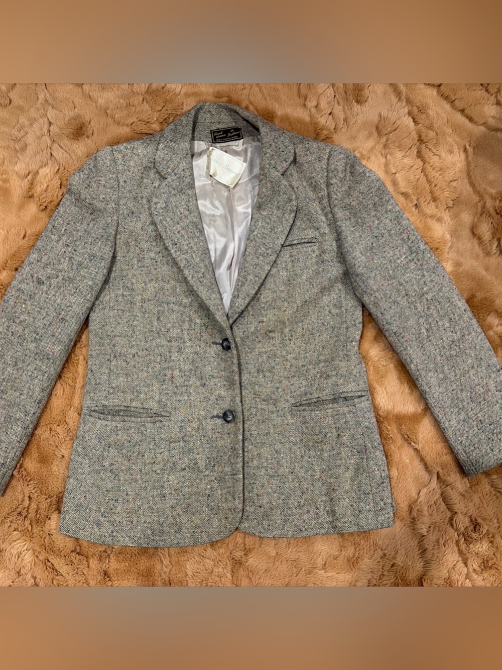 Vtg  Virgin Irish HandWoven Wool Blazer Dublin Ireland Oldmoney Academia preppy